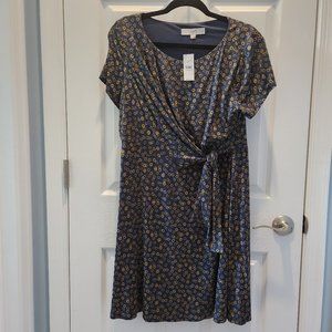 Loft NEW dress with faux front tie.